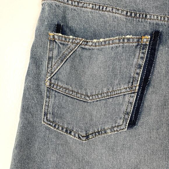 Zadig & Voltaire 40/Medium Denim Distressed Medium Wash Juice Mini Jean Skirt - Picture 7 of 9